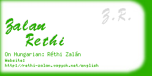 zalan rethi business card