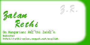 zalan rethi business card